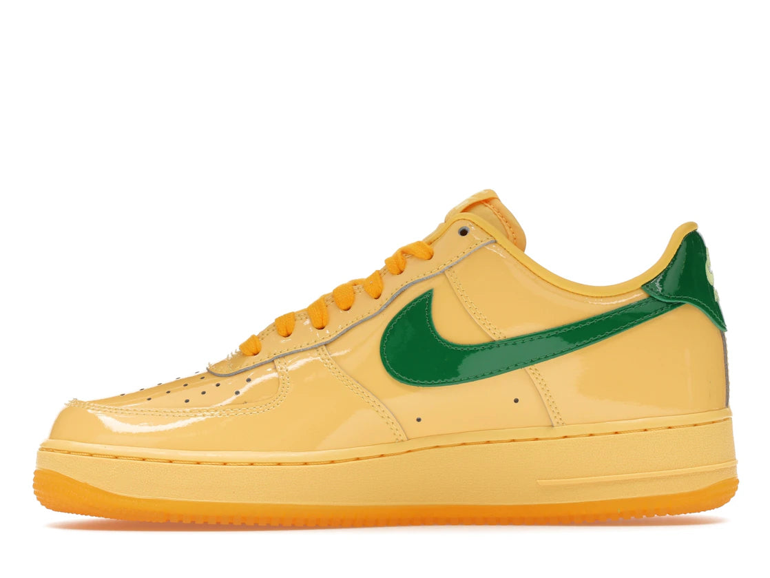 Nike Air Force 1 Low Patent Leather Topaz Gold Pine Green