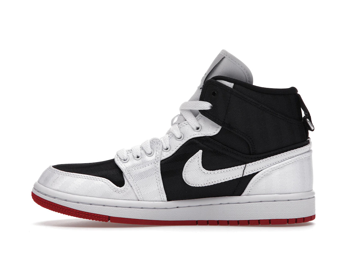 Jordan 1 Mid SE Utility Canvas White Black Gym Red (Women's)