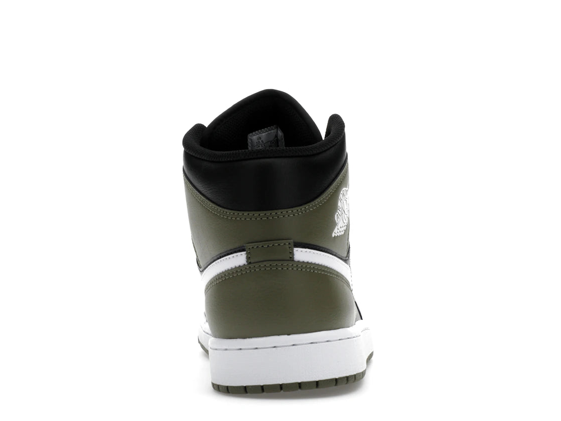 Jordan 1 Mid Black White Olive