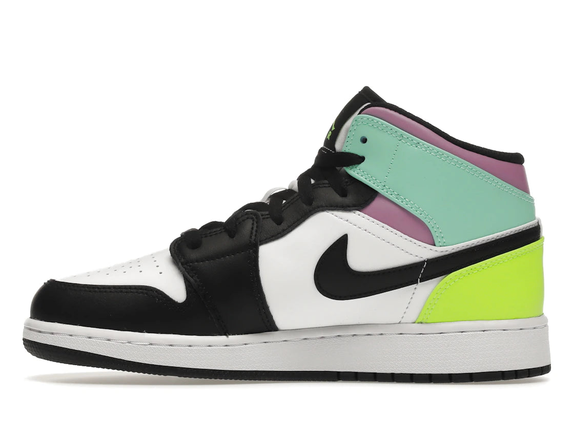 Jordan 1 Mid Pastel Black Toe (GS)
