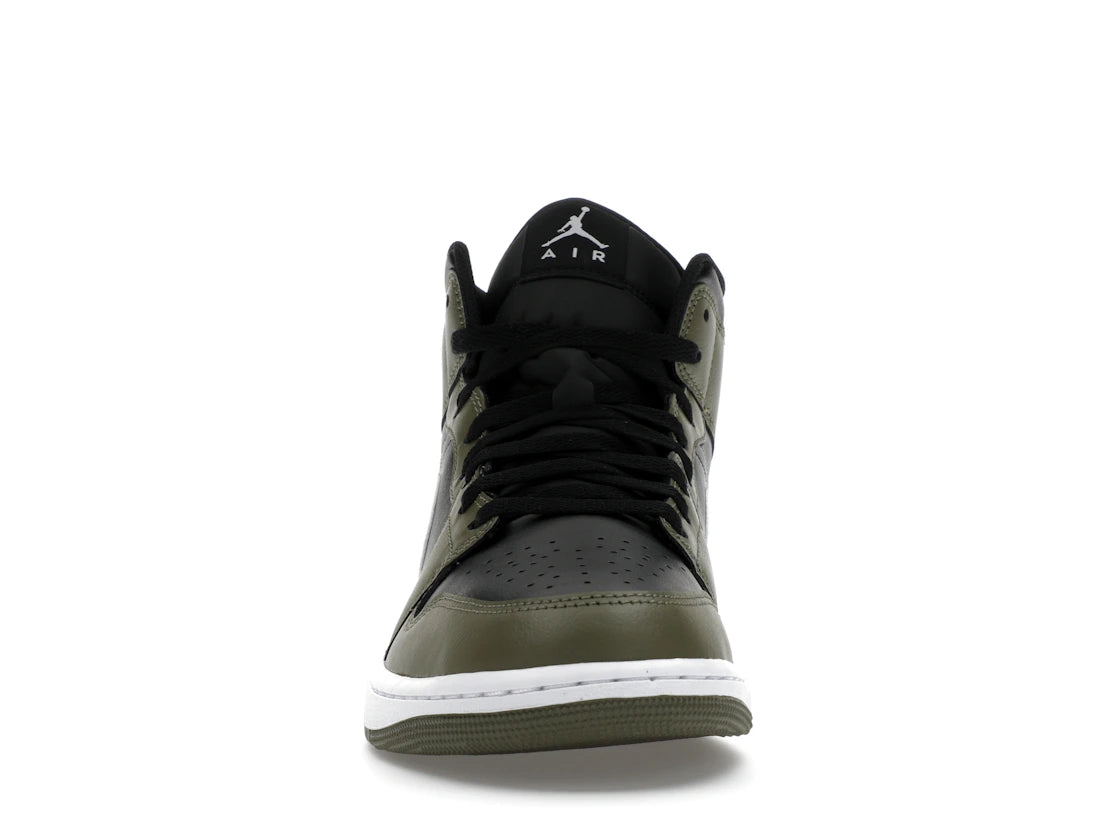 Jordan 1 Mid Black White Olive