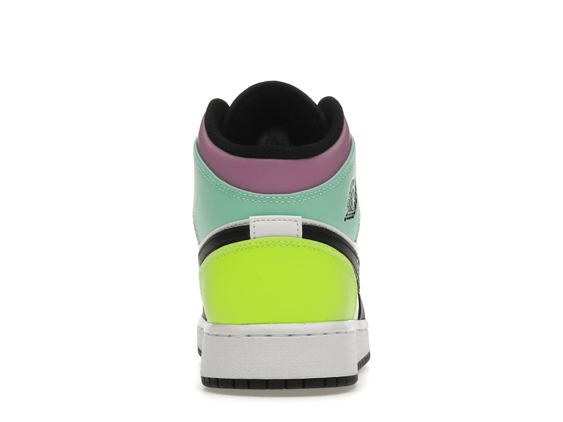 Jordan 1 Mid Pastel Black Toe (GS)