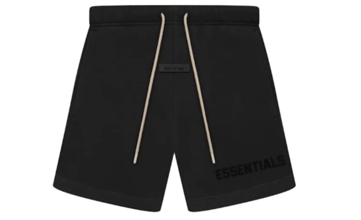 Fear of God Essentials Cream Drawstring Sweatshort Jet Black