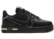 Nike Air Force 1 Low React Black Violet Star Barely Volt (GS)