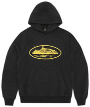 Corteiz Alcatraz Hoodie V2 Black/Yellow