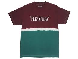 PLEASURES UTAH DIP DYE TEE Maroon