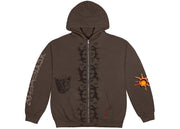 Travis Scott Reverse Dog Zip Up Hoodie Brown