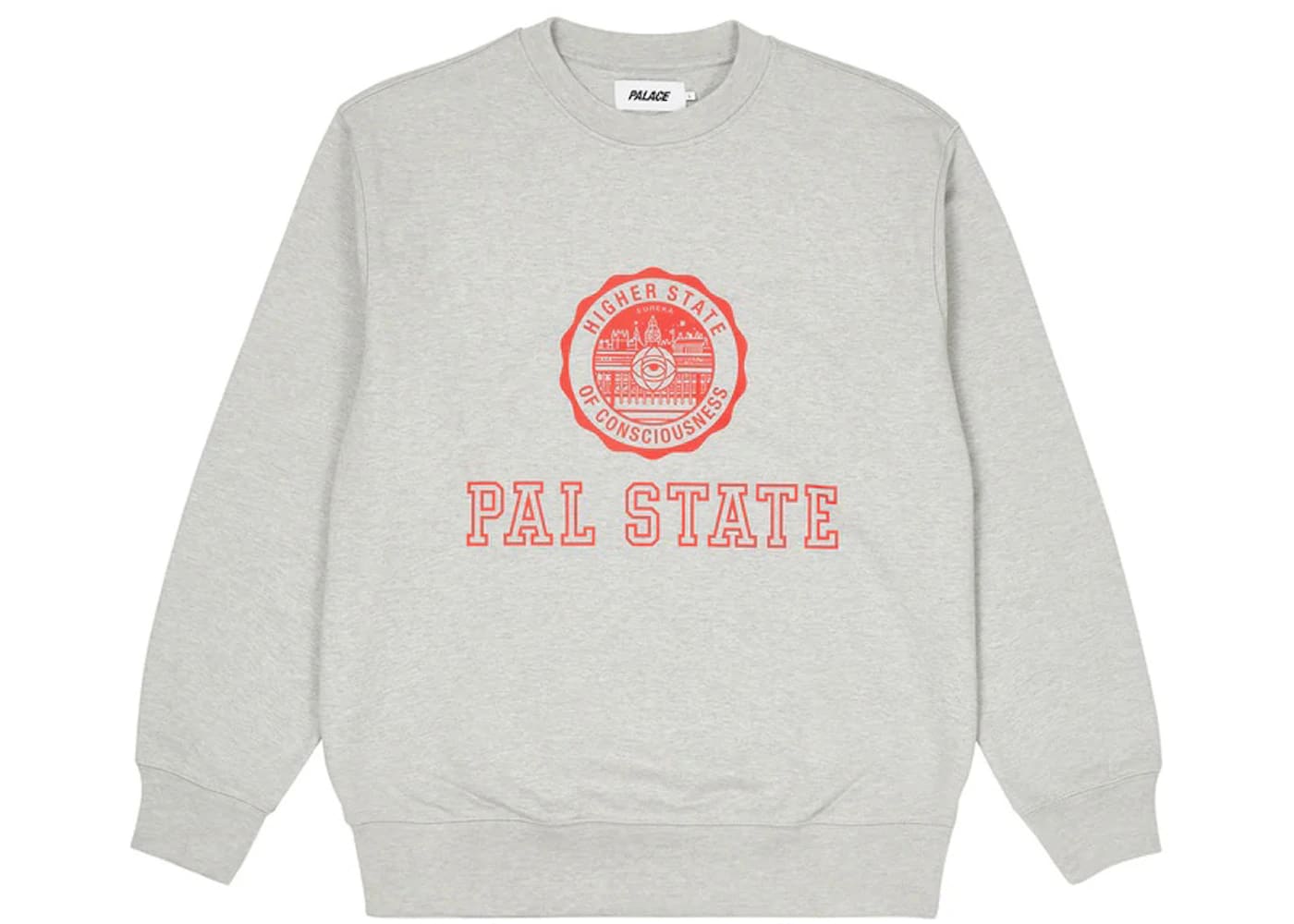 Palace Pal State Crew Grey Marl