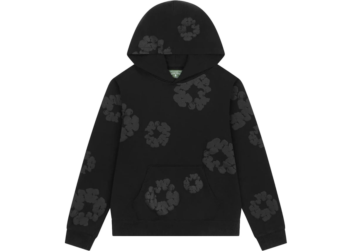 Denim Tears Mono Wreath Hoodie Black