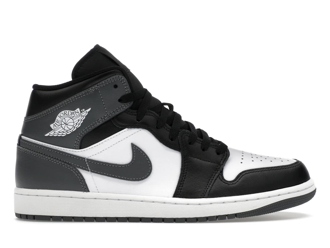 Jordan 1 Mid Black White Iron Grey
