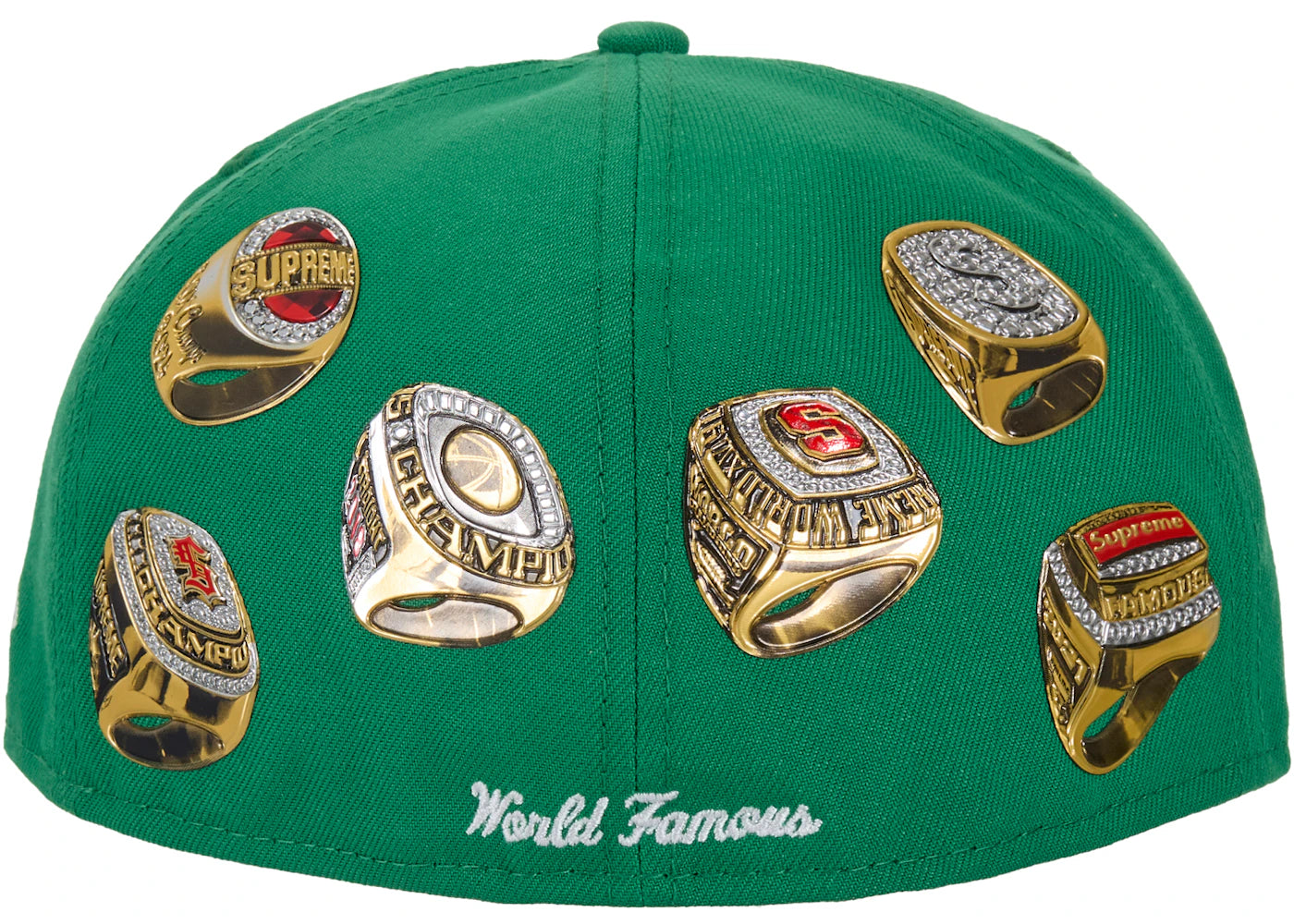 Supreme Rings Box Logo New Era 59Fifty Fitted Hat Green