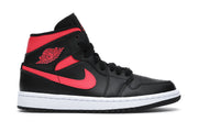 Jordan 1 Mid Black Siren Red (Women's)