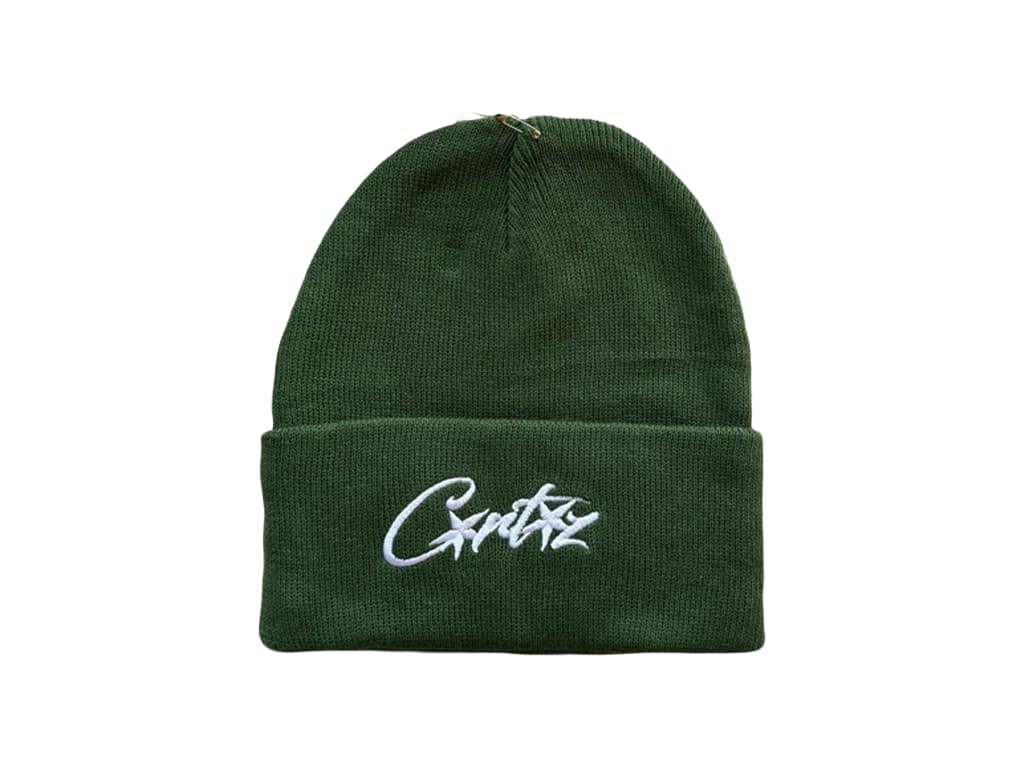 Corteiz Allstarz Folded Beanie Green