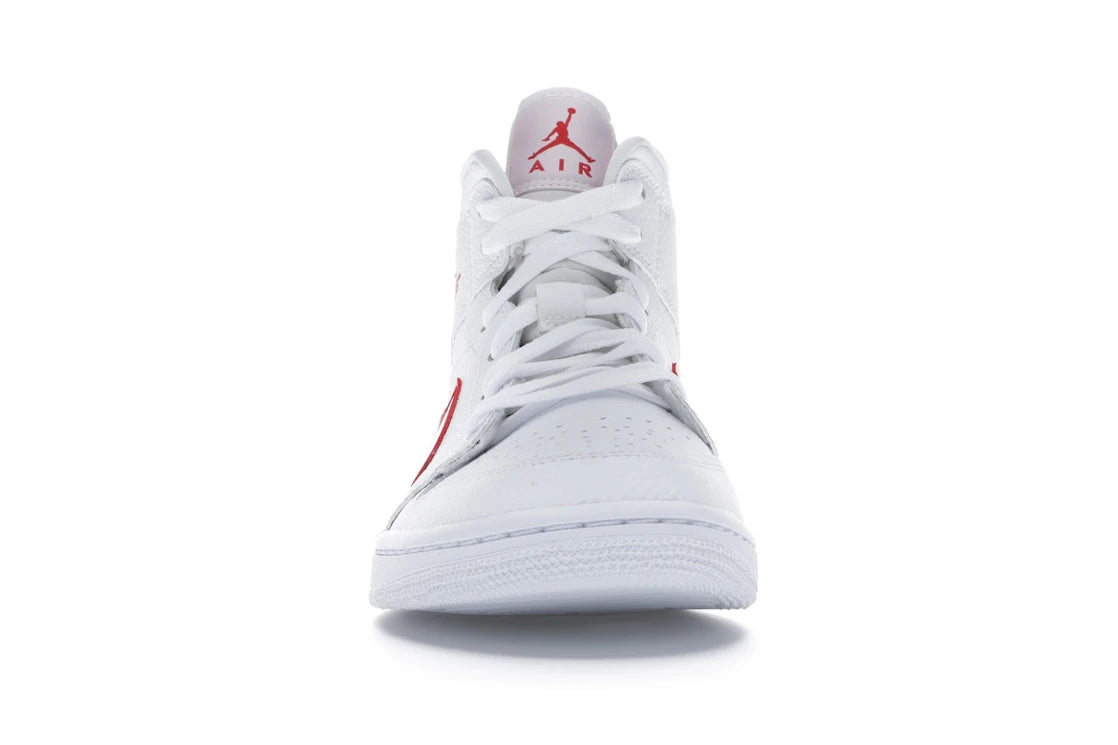 Jordan 1 Mid White University Red (Women's)