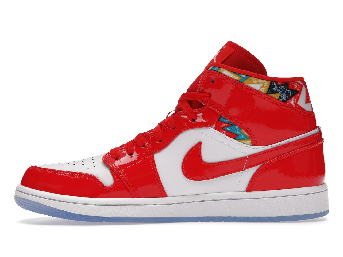 Jordan 1 Mid Barcelona Sweater Red Patent